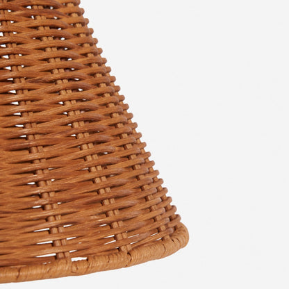 Wickara Sculptural Rattan Mini Table Lamp - Natural Woven Finish Suitable for Side Tables & Entryways