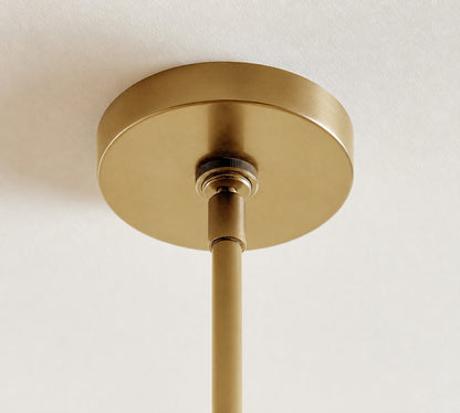 Lumora Kristall-Pendelleuchte – Elegantes Trommelmessing und geschliffenes Glas