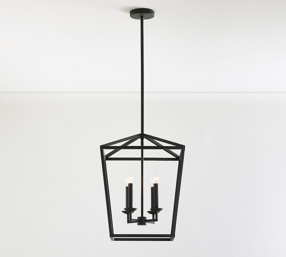 Rowan Vintage Steel Lantern Pendant Light for Dining Rooms and Entryways