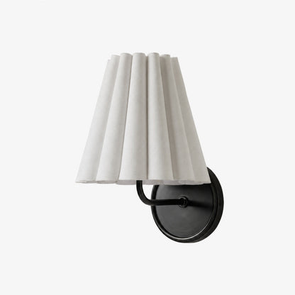 Ruffmeto Fabric Wall Sconce – Featuring Pleated Detailing on a Sculptural Metal Frame for Study or Hallway