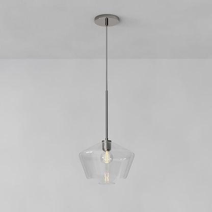 Merin Transparent Glass Sculpture Geometric Chandelier