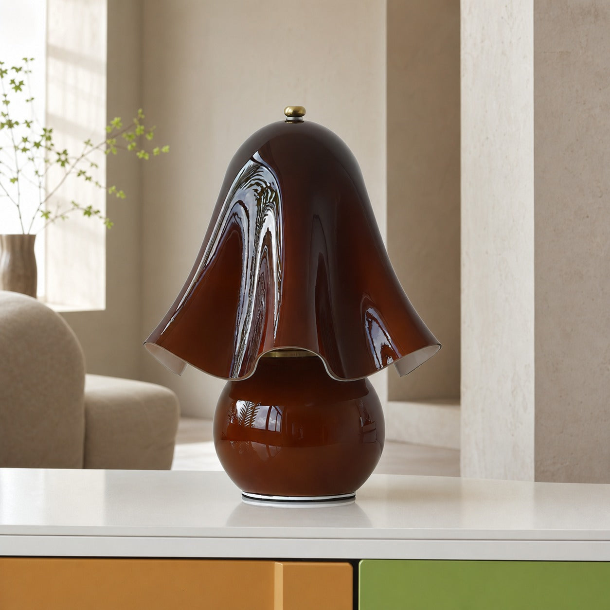 Bellina Decorative Table Lamp - Sculptural Bell Flower Shape