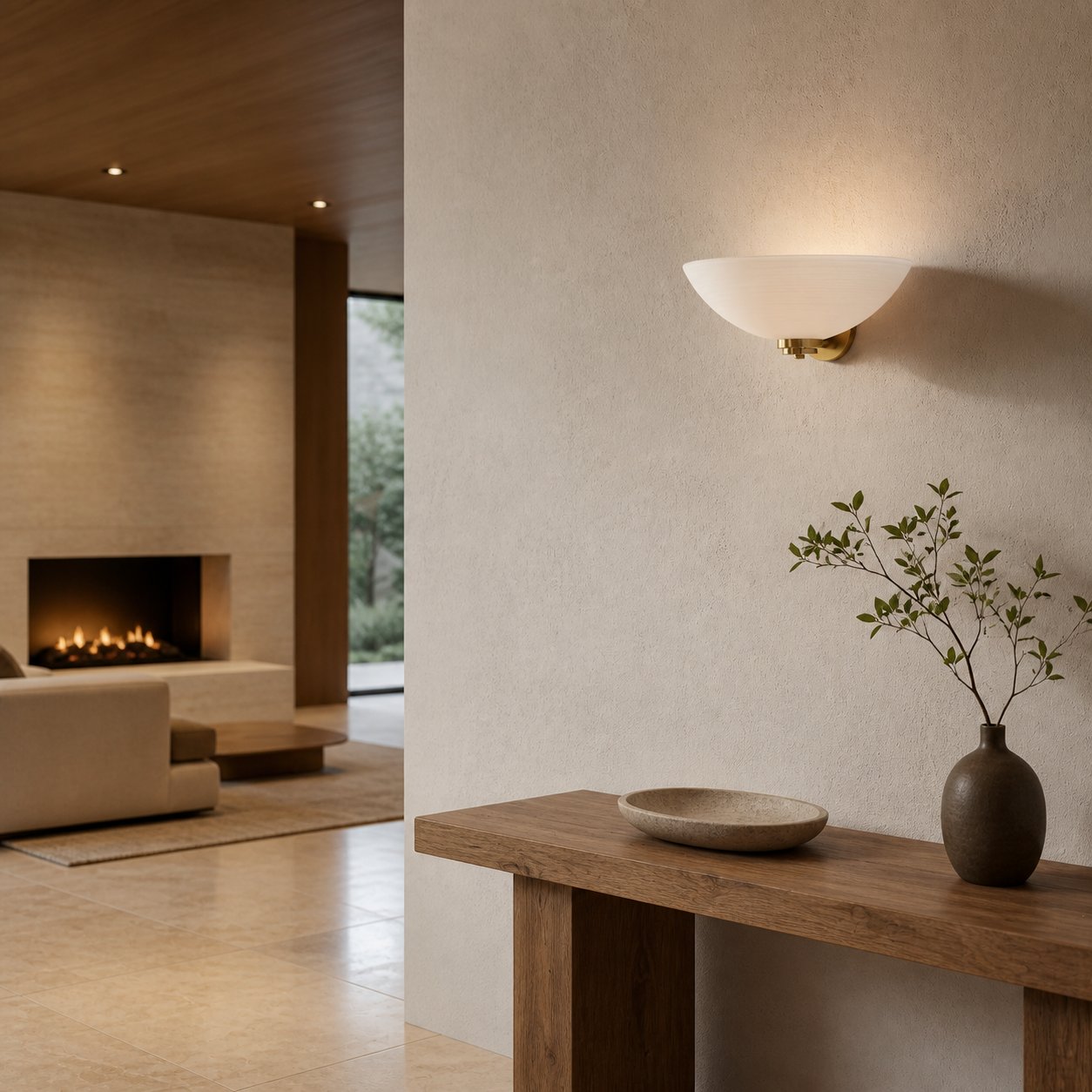 Lunetal Uplighter Retro Art Deco Profil-Wandleuchte – Dekorative Wandleuchte für Eingangsbereich oder Arbeitszimmer