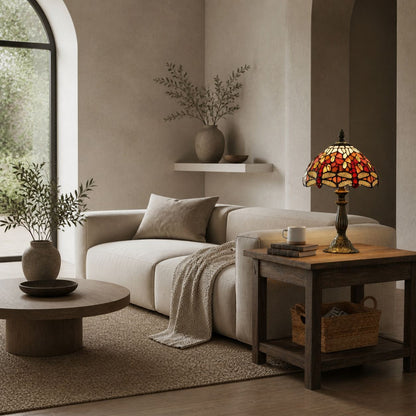 TF Harken Dekorative Juwelen-Tischleuchte - Atemberaubendes Glasdesign, perfekt für Schlafzimmer oder Wohnzimmer