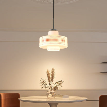Vintage Bauhaus Opalglas Pendelleuchte
