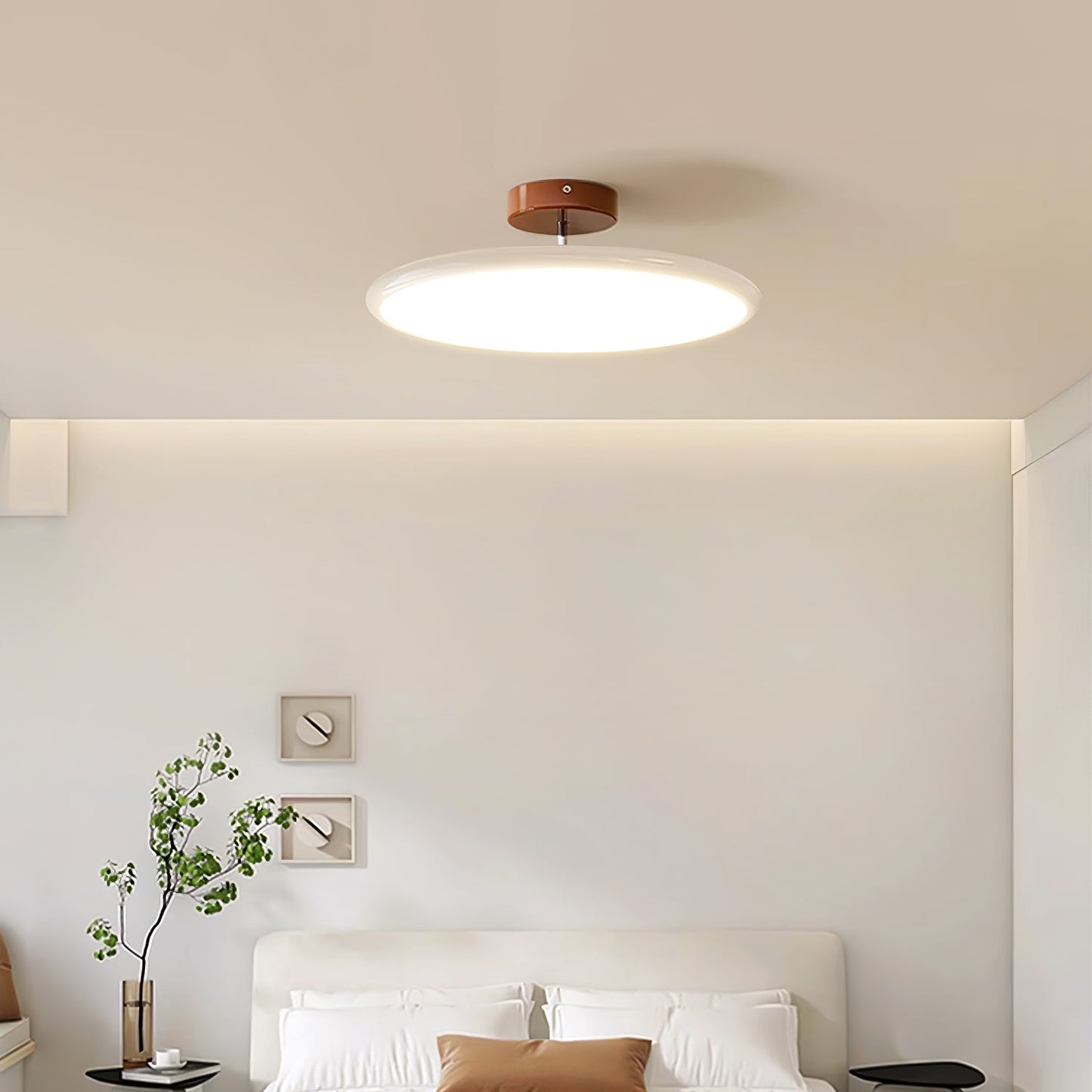 Anpassbare Deckenleuchte mit warmem Licht, Metall-Acryl-Finish