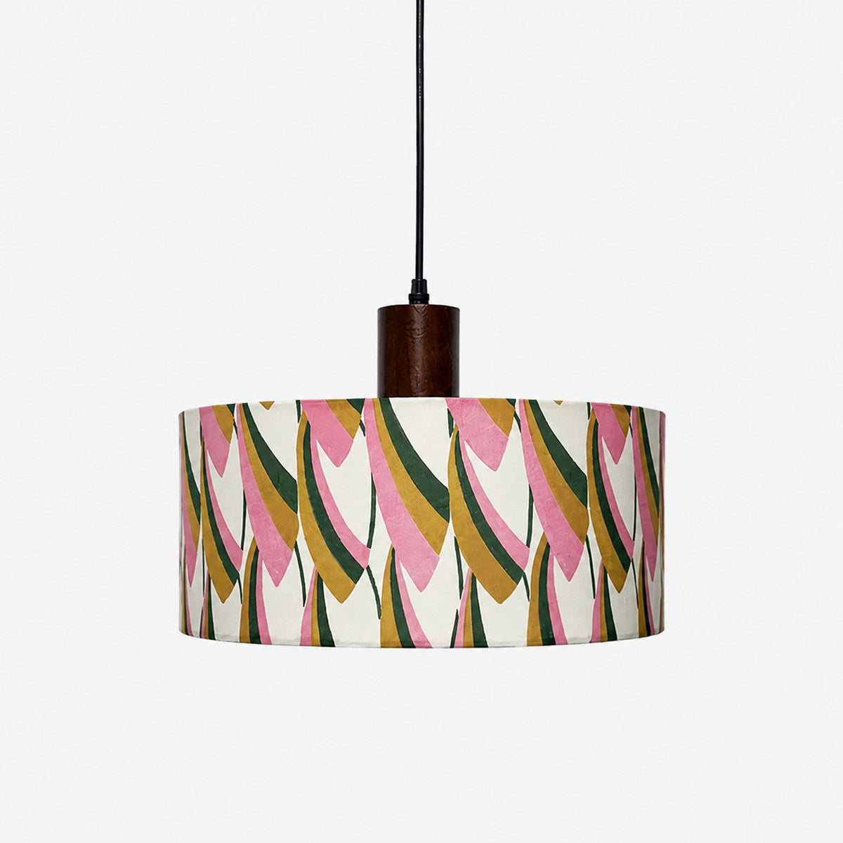 Pastel Wave large fabric drum pendant