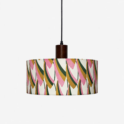 Pastel Wave large fabric drum pendant