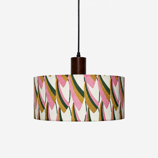 Pastel Wave large fabric drum pendant