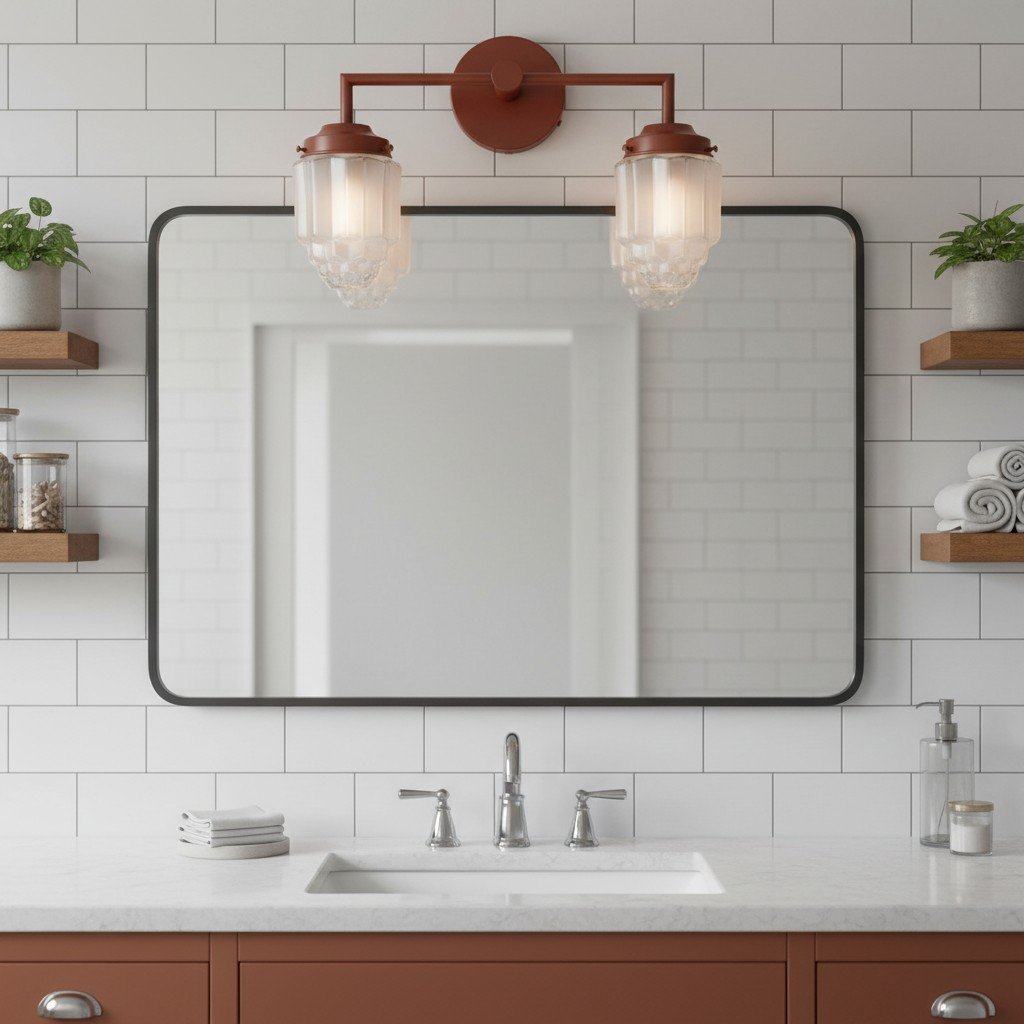 Tierlux Glass Colorful Geometric Art Deco Wall Sconce – Modern Vanity Light for Bathrooms