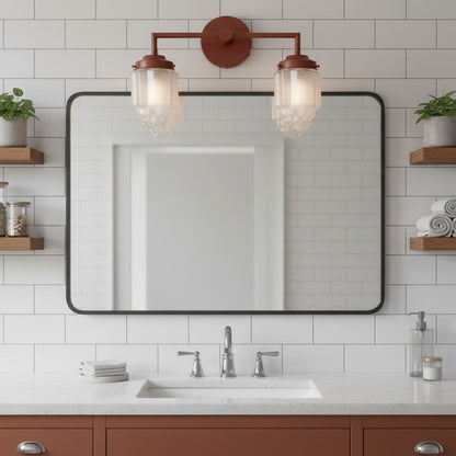 Tierlux Glass Colorful Geometric Art Deco Wall Sconce – Modern Vanity Light for Bathrooms