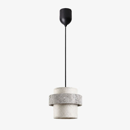 Style C gray travertine stone pendant light with one head