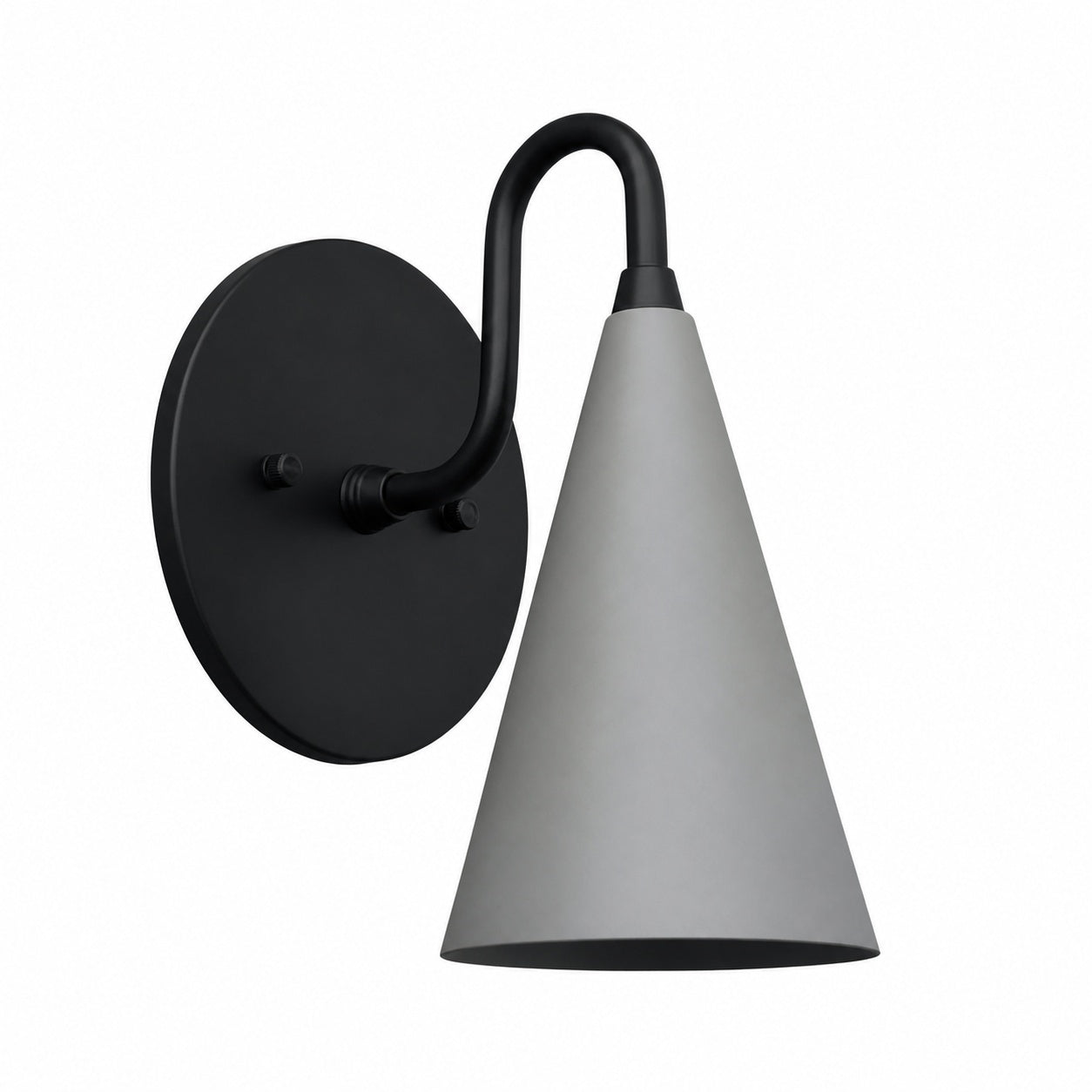 Curva Metal Cone Shade Sconce – Vintage Brass Wall Light for Entryway or Stairwell