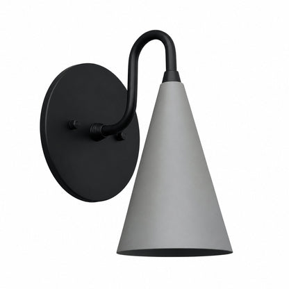 Curva Metal Cone Shade Sconce – Vintage Brass Wall Light for Entryway or Stairwell