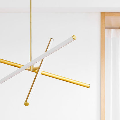 Voro Adjustable Light Rods Semi-Flush Ceiling Light – Modern LED Chandelier for Living Rooms or Bedrooms