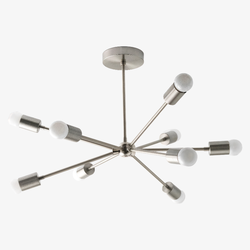 Mobilux Line Modern Chandelier - Mid Century Ceiling Light Fixture