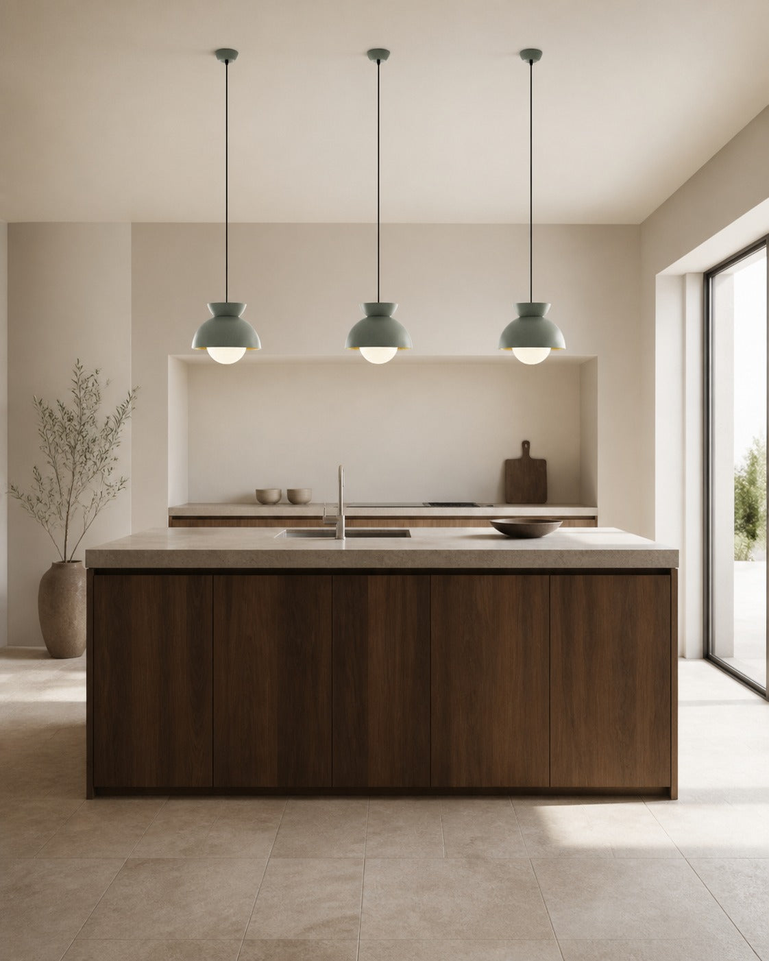 Aurelia Modern Dome Pendant Light – Sculptural Nordic Design
