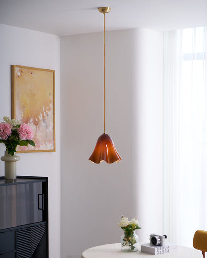Bellina Sculptural Floral Pendant Light Contemporary Ceiling Fixture for Living Room