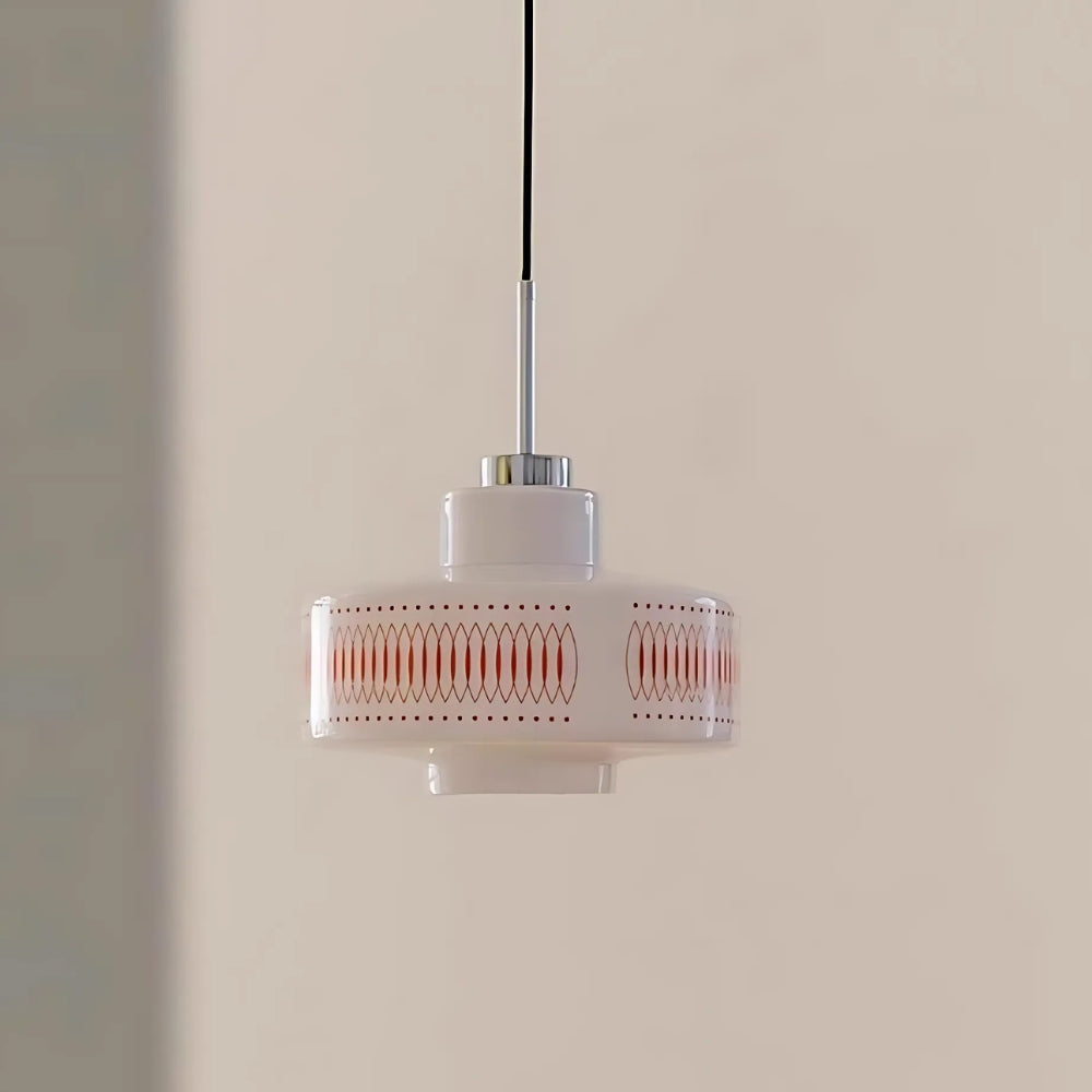 Vintage Bauhaus Opalglas Pendelleuchte