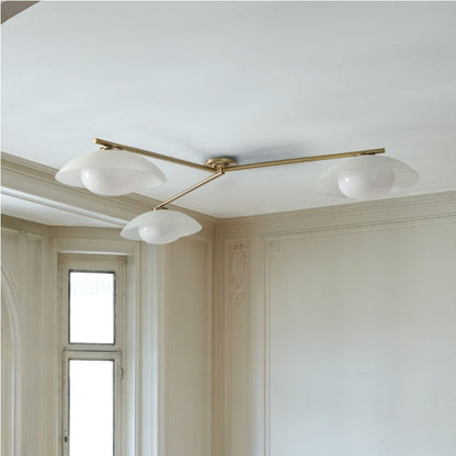 Elorina 3-Light Flush Mount Glass/Metal Ceiling Light - A Stylish Fixture for Modern Spaces