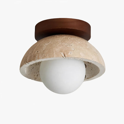 Travira Ceiling Light Textured Bowl Design Flush Mount Ceiling Lamp – Organic Style for Living Rooms