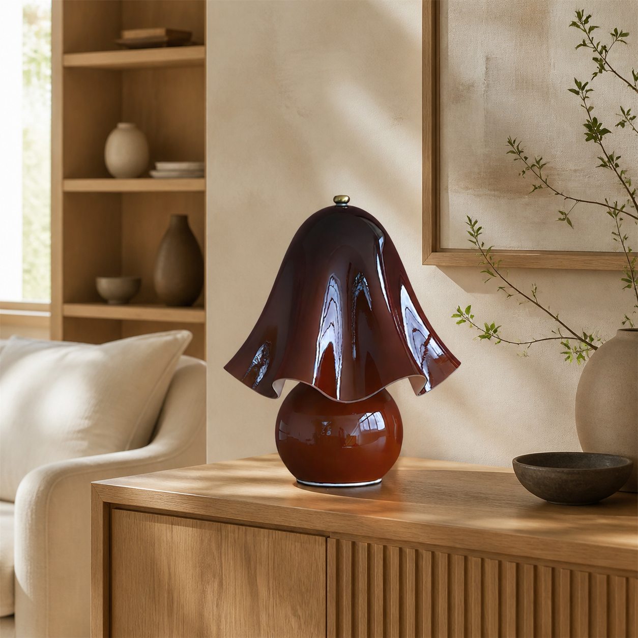 Bellina Decorative Table Lamp - Sculptural Bell Flower Shape