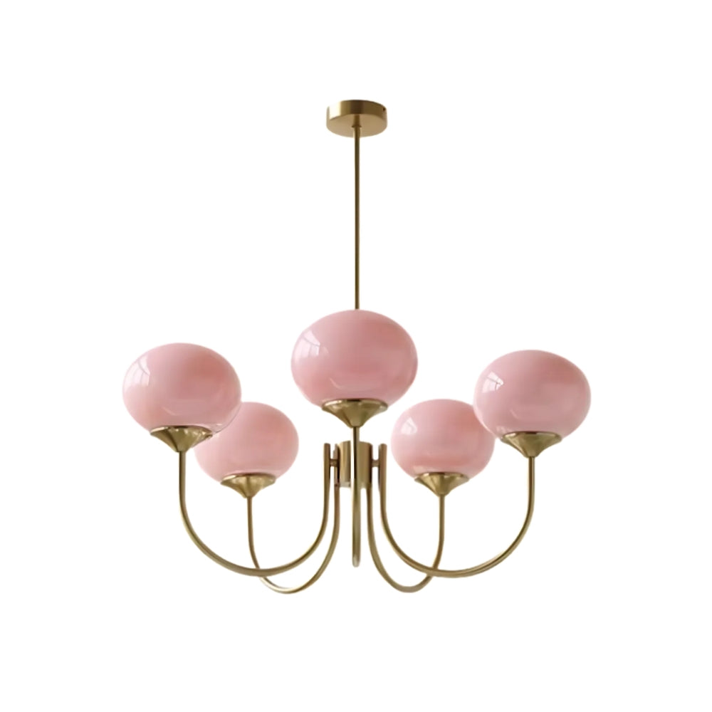 Vintage Bauhaus Glasblasen Kronleuchter
