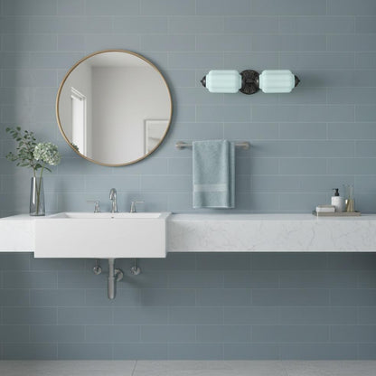 Eloise Glass Wall Sconce - Vintage Milk Glass Vanity Sconce