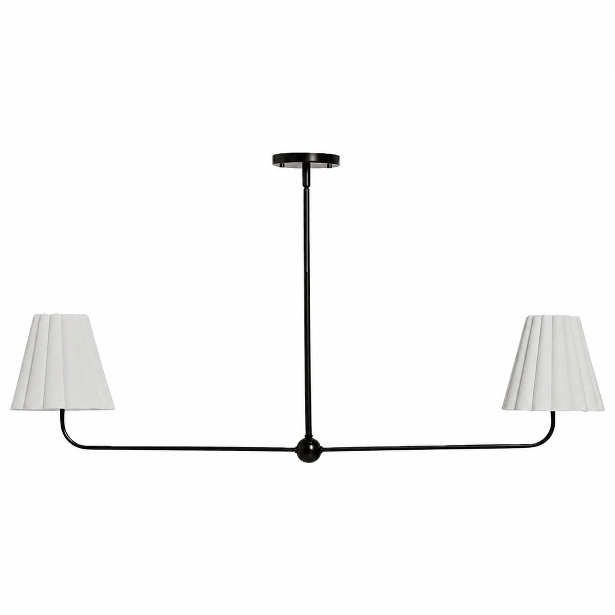 Ruffmeto Ruffled Shade Metal Frame Chandelier for Dining, Entry and Living Room