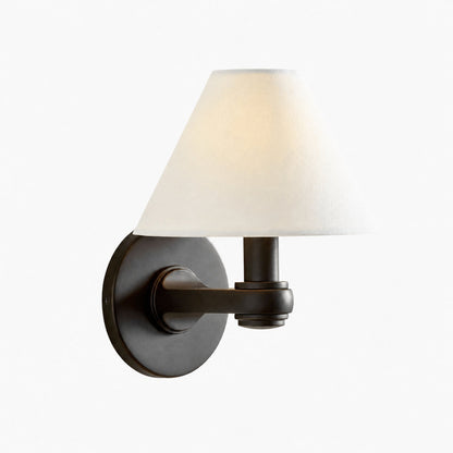 Everett Modernes Metall Wandlicht mit Stoffschirm - Ideal für Bad oder Wohnbereiche