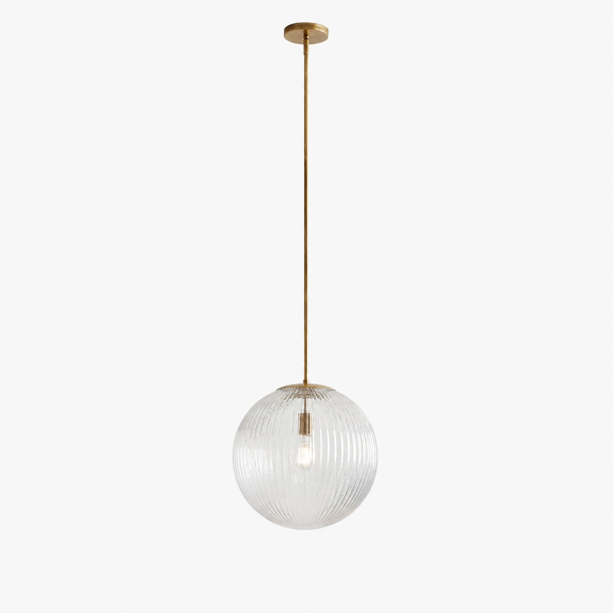 Bravira Pendelleuchte aus geripptem Glas – elegante Kücheninsellampe