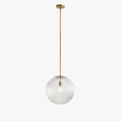 Bravira Pendelleuchte aus geripptem Glas – elegante Kücheninsellampe