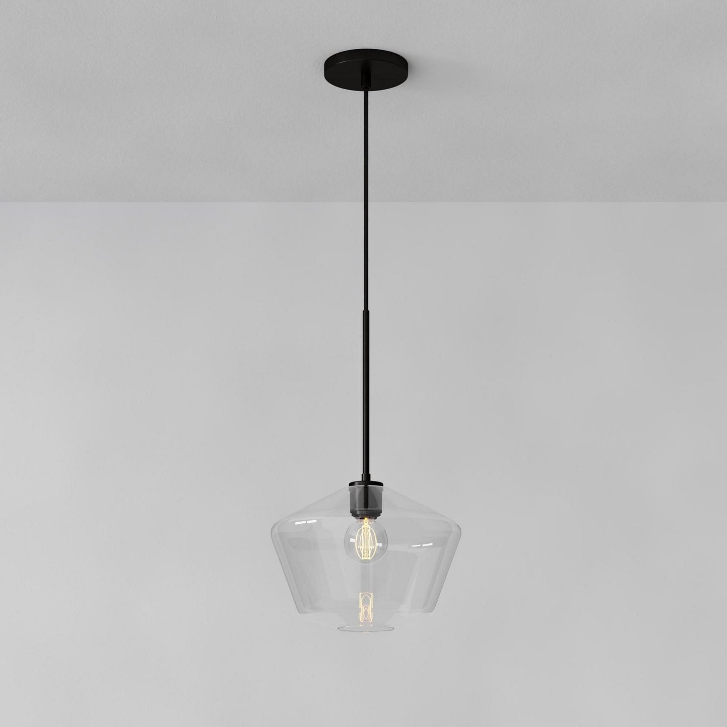 Merin Transparent Glass Sculpture Geometric Chandelier