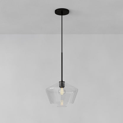 Merin Transparent Glass Sculpture Geometric Chandelier
