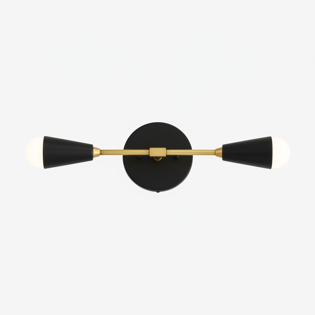 Mobilux Line Minimalist Vanity Light Fixture - Mid Century Bathroom Sconce