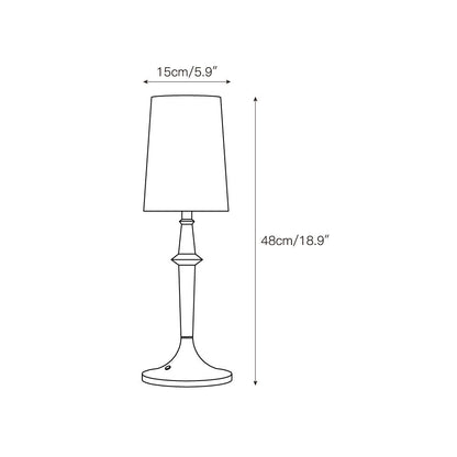 Devon Black Table Lamp (Built-in Battery)