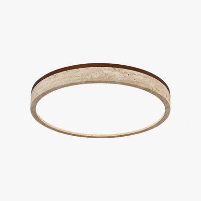 Zenthoris Travertine Ceiling Light Minimalist Flush Mount – Modern Ambient Hallway Lighting