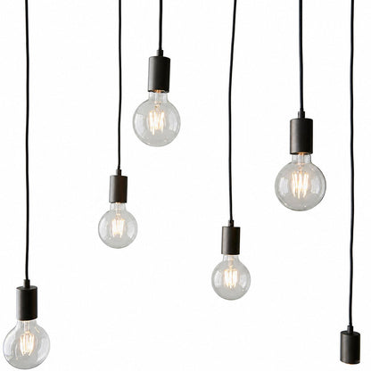 Vornix 6-Light Linear Pendant - Timber Beam Modern Industrial Fixture for Kitchen Island Dining Room