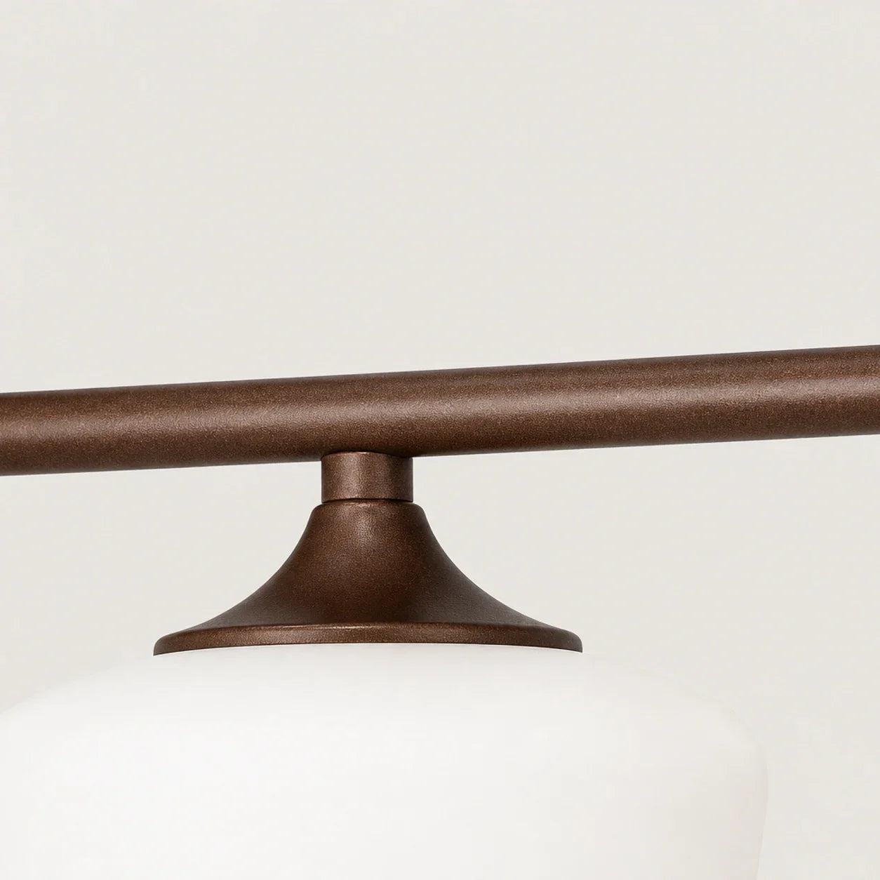 Coffee Brown bar joint and shade mount detail