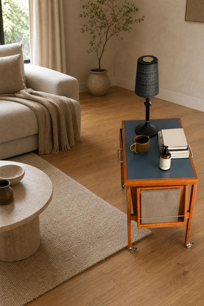 Devon Black Table Lamp (Built-in Battery)