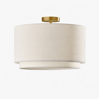 Dumora Deckenlampen mit Trommelschirm aus Stoff - Doppellagiges Bauernhaus Design