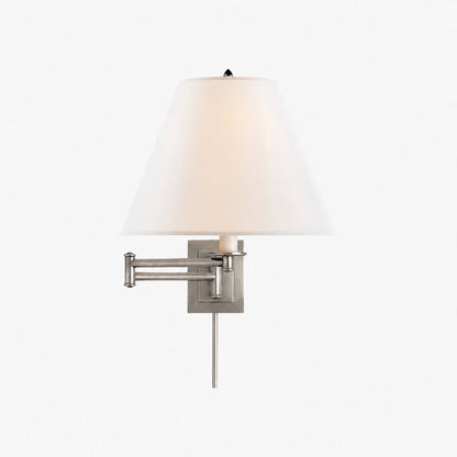 Arcuma Rotating Arm Wall Lamp – Retro Metal and Fabric for Bedrooms and Reading Corners
