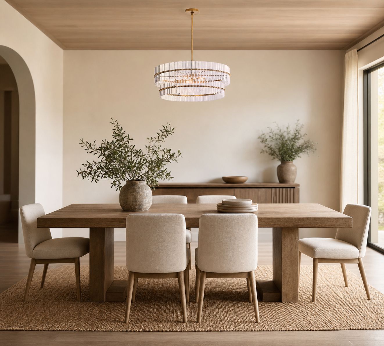 Lumora Kristall-Pendelleuchte – Elegantes Trommelmessing und geschliffenes Glas