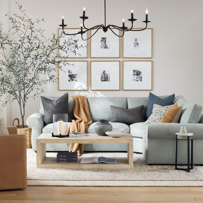 Rustic Iron Candle Chandelier for Dining Rooms and Living Spaces