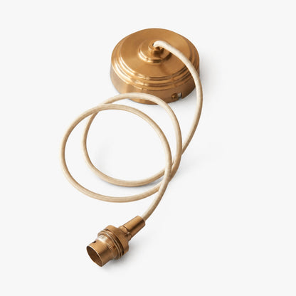 Moderne Pendelleuchte aus Messing von Plaitar – Minimalistische Deckenleuchte mit geflochtenem Kabel für Flure