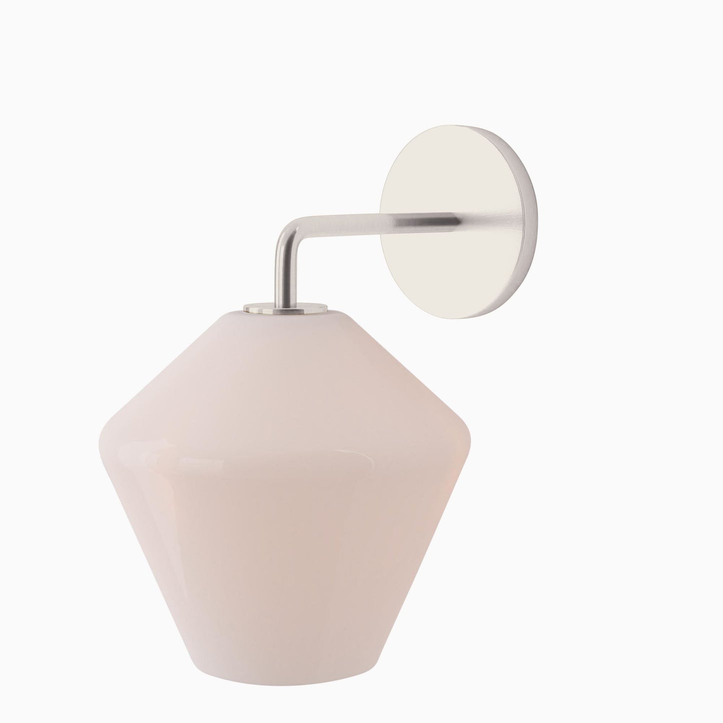 Merin Sculptural Milk Glass Geometric Wall Lamp
