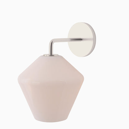 Merin Sculptural Milk Glass Geometric Wall Lamp