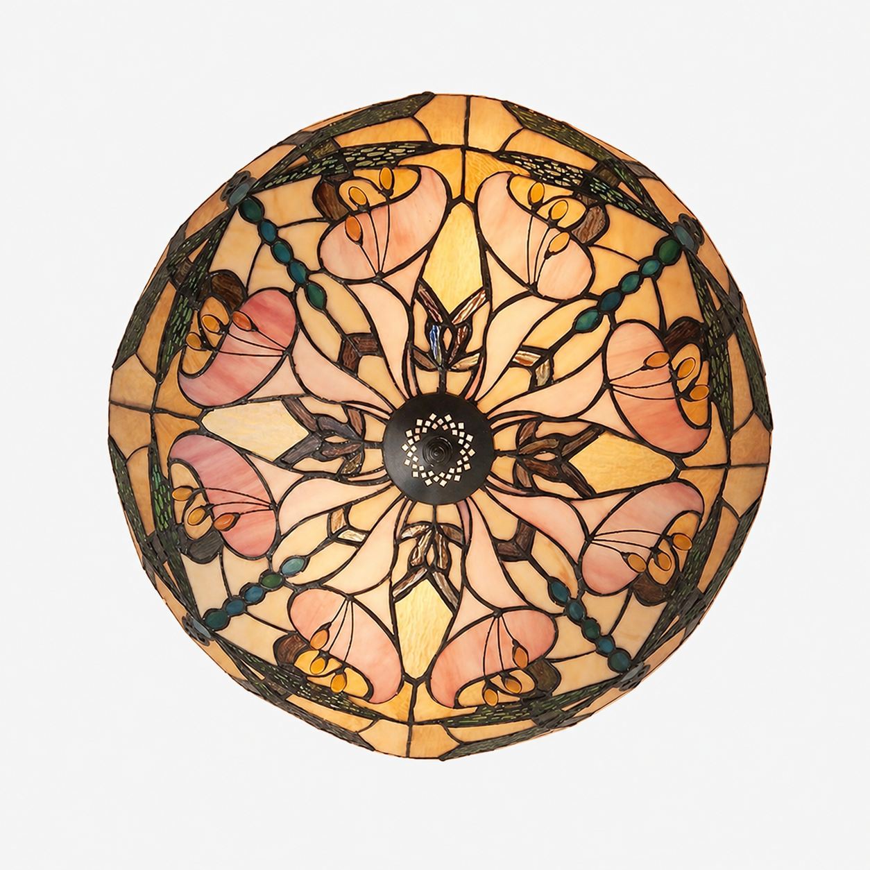 TF Ashton Tiffany Libellenmotiv Tiffany Glas-Aufbauleuchte - Übergangsstil für Schlafzimmer und Wohnzimmer