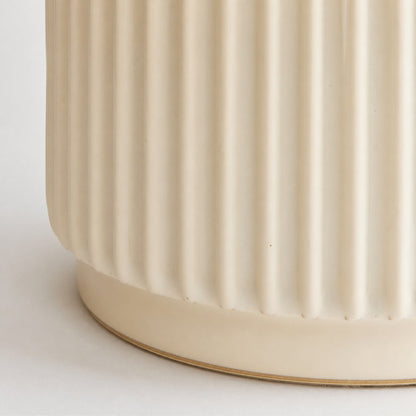 Ceruna Minimalist Ceramic Table Lamp - Ceramic Base With A Linen Lampshade