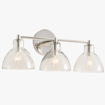 Glavira Doppel-Wandleuchte aus recyceltem Glas – Wandbeleuchtung aus Messing für den Innenbereich